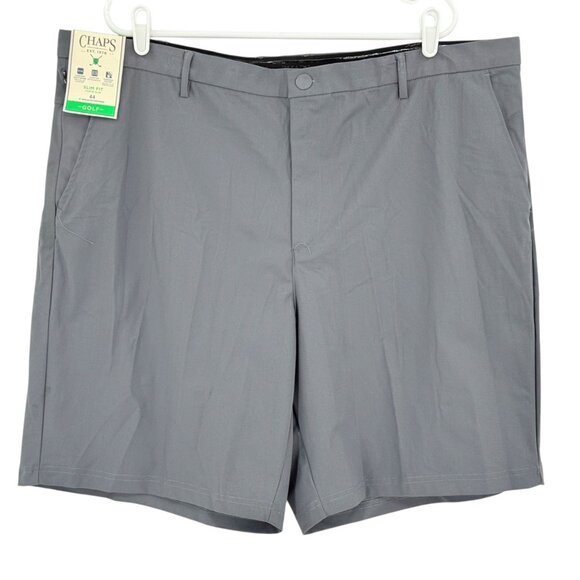 Chaps Golf Men's Slim Fit Gray Stretch Shorts Size 44 Comfort Waistband NWT - Picture 1 of 11